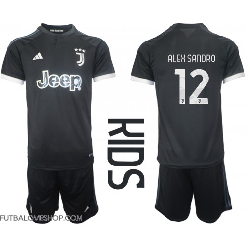 Dres Juventus Alex Sandro #12 Tretina pre deti 2023-24 Krátky Rukáv (+ trenírky)